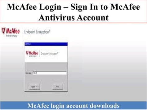 mcafee log in account downloads.